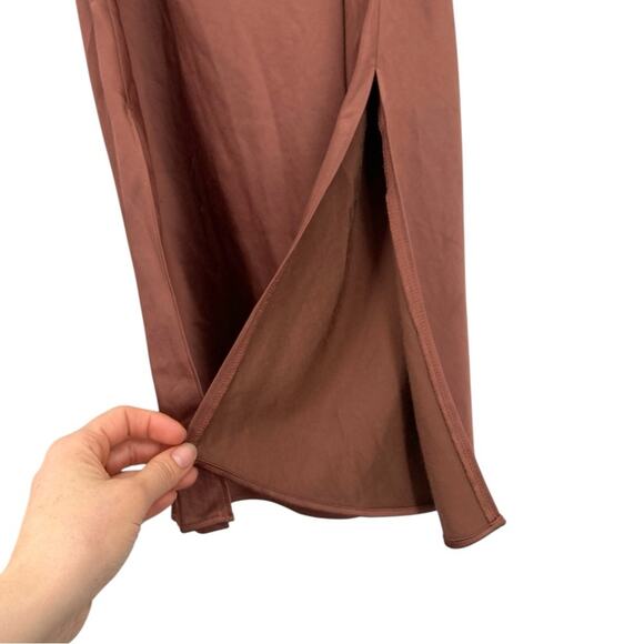 Express Satin Midi Dress in Copper - Picture 5 of 8